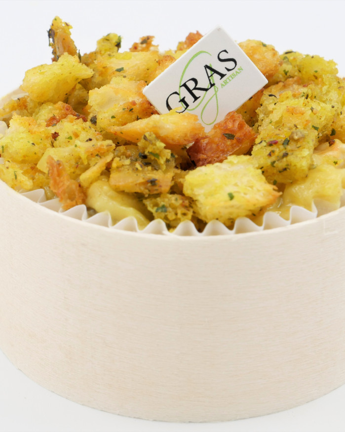 Gratiné de pétoncle poireaux/curry