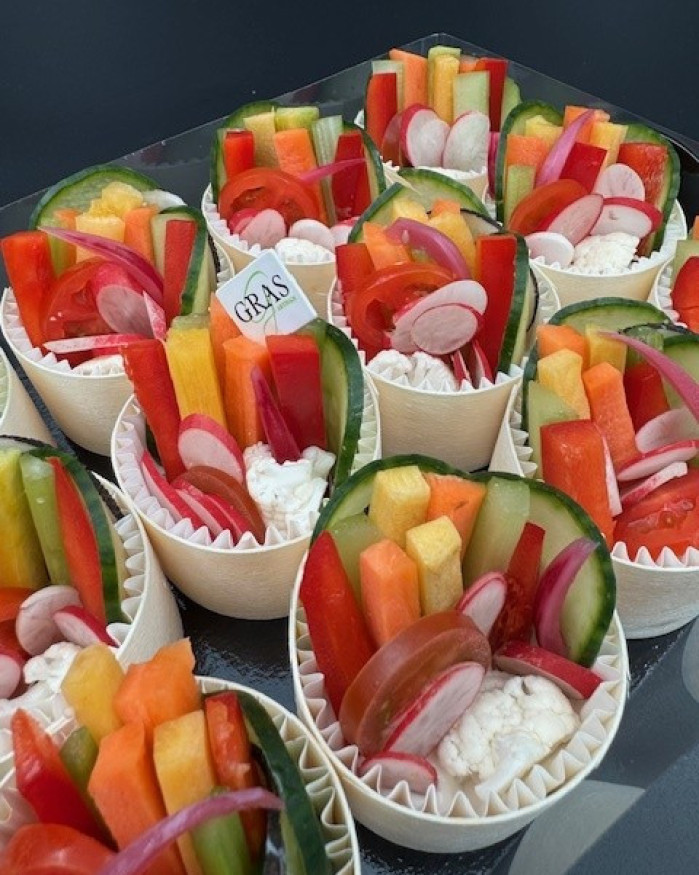 Mini Paniers de légumes croquants sauce César 