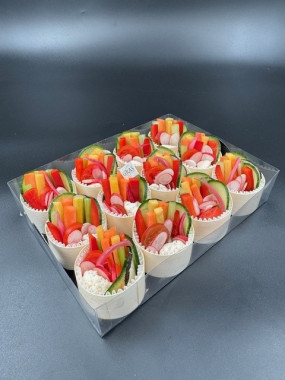 Mini Paniers de légumes croquants sauce César 12 pces 