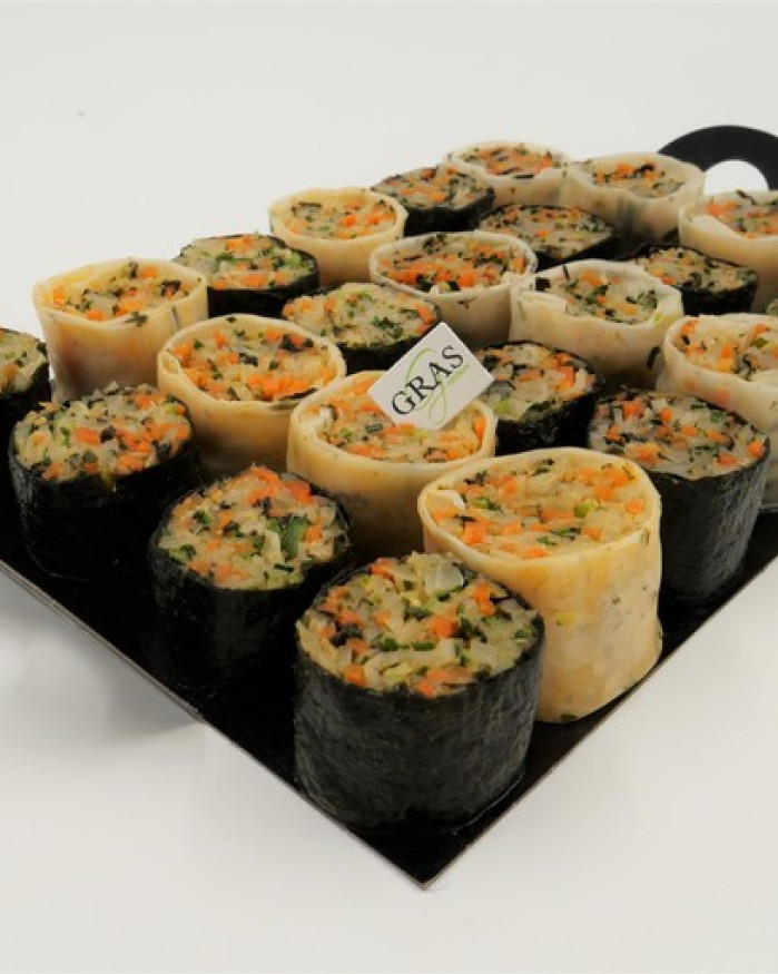plateau de 24 végétal rolls