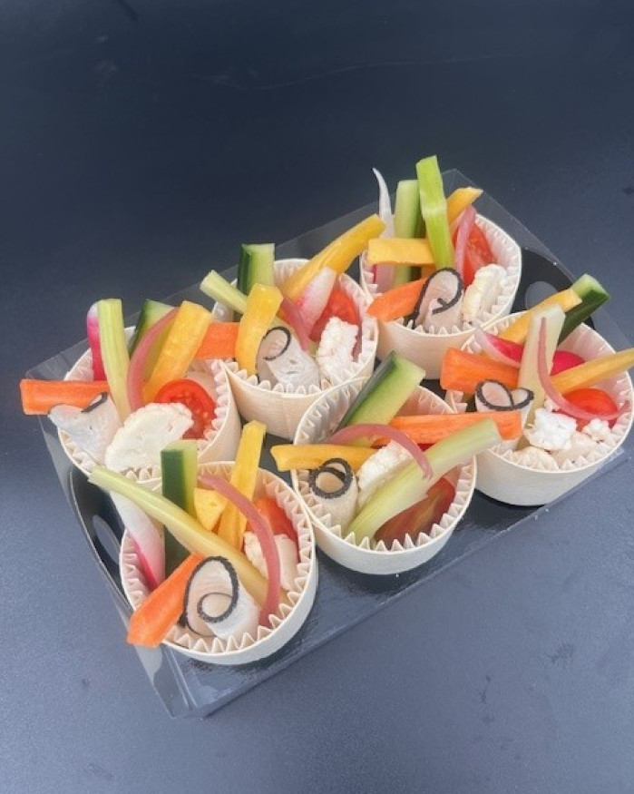 Mini Paniers de légumes croquants sauce César 6 pces 