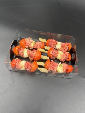 Mini Brochette Tomate mozza jambon Serrano