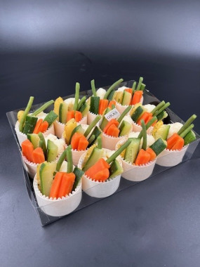 Mini Paniers de légumes cuits sauce  Aïoli 12 pces 