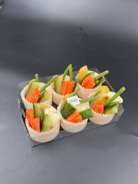 Mini Paniers de légumes cuits sauce  Aïoli 6 pces 