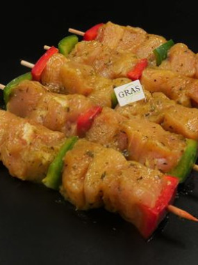 Brochette de poulet au citron