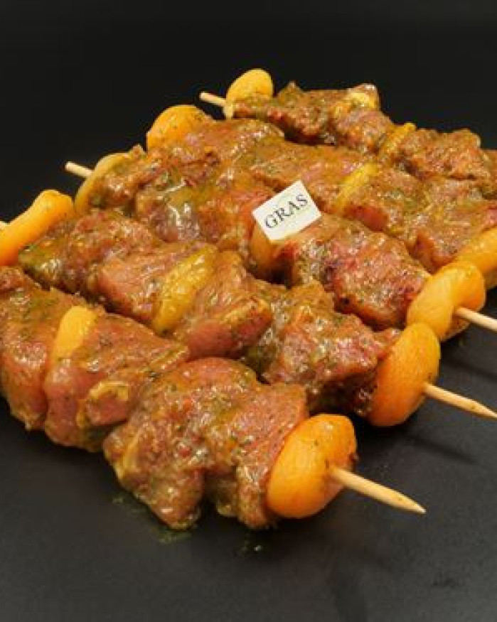 Brochette de veau curry