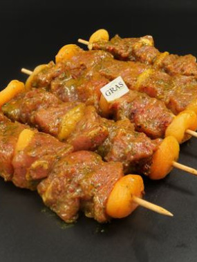 Brochette de veau curry