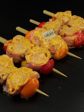 Brochette de lapin à la Dijonnaise 