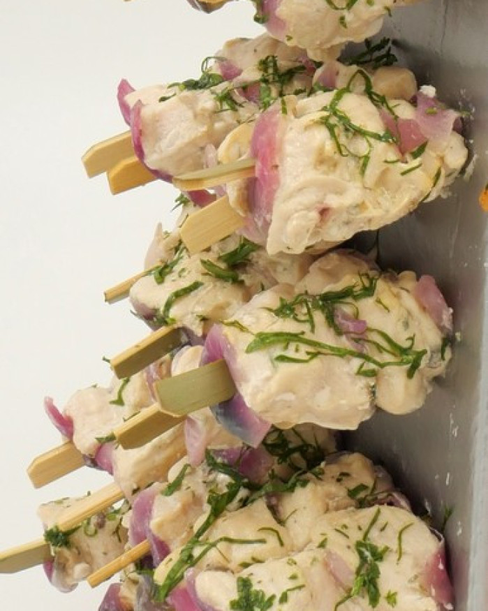 Mini-brochette poulet girolles