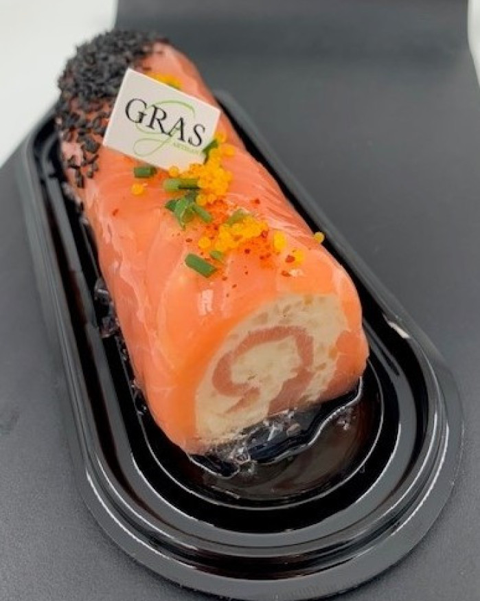 Roulé de saumon fumé, cèleri/pomme 